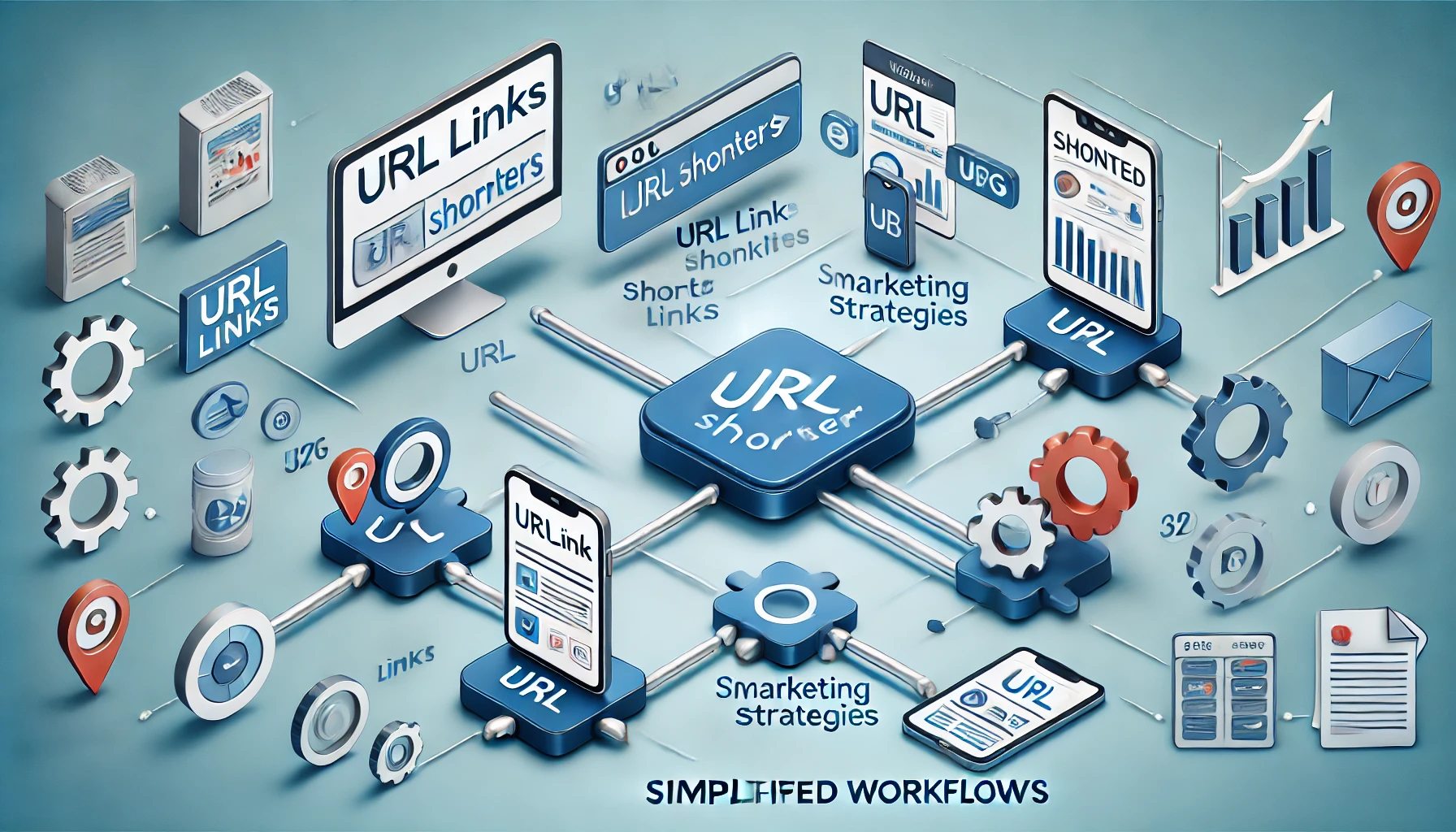 User interface of a URL shortener tool displaying the transformation of a long URL into a short, manageable link.