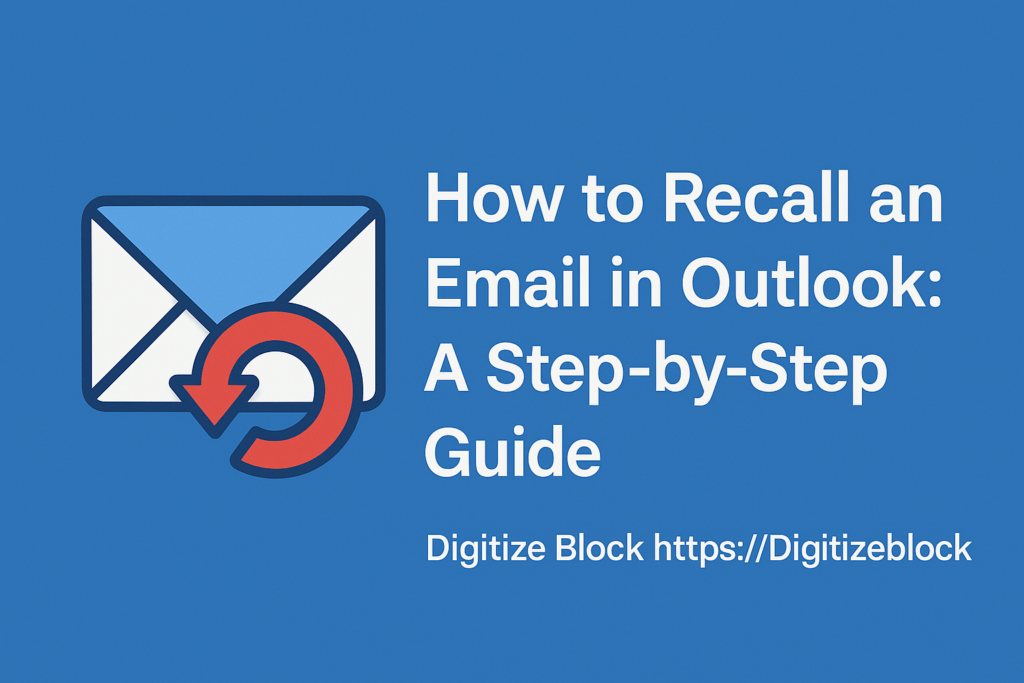 how to recall an email in outlook