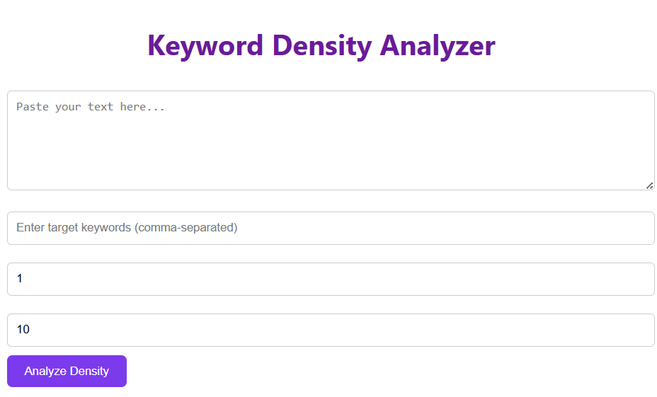 Keyword Density Checker